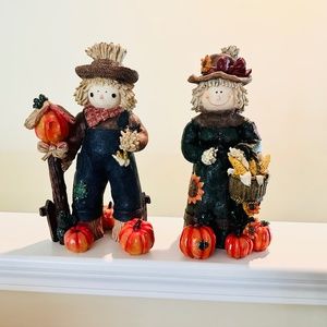 Fall Scarecrows Approximately 12" tall x 5" wide. Like new.